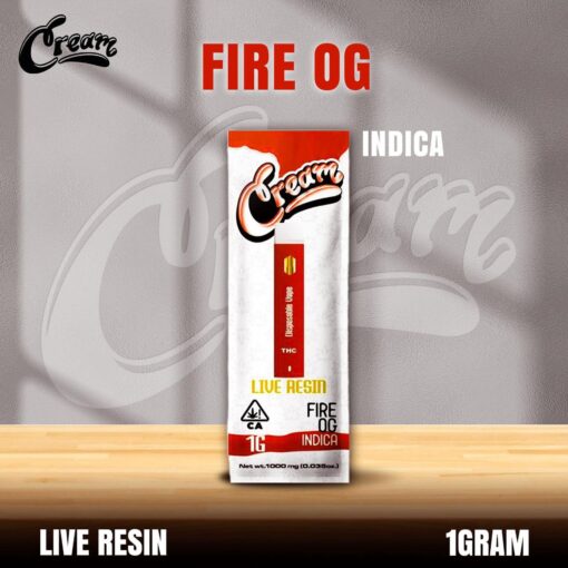 Fire OG 1g - Cream Mamba Disposable